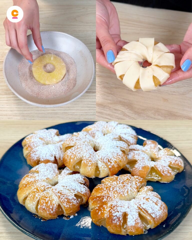 Involtini di Pasta Sfoglia all'Ananas