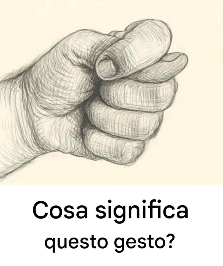 Cosa significa questo gesto con il pollice infilato tra le dita?