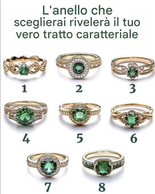 L'anello che sceglierai rivelerà il tuo vero carattere.