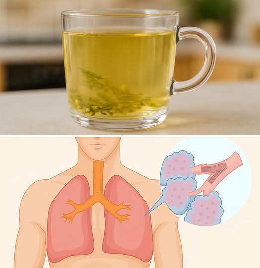 Una tisana che rimuove tutto il muco dai polmoni, disintossica le vie respiratorie e cura l'asma.